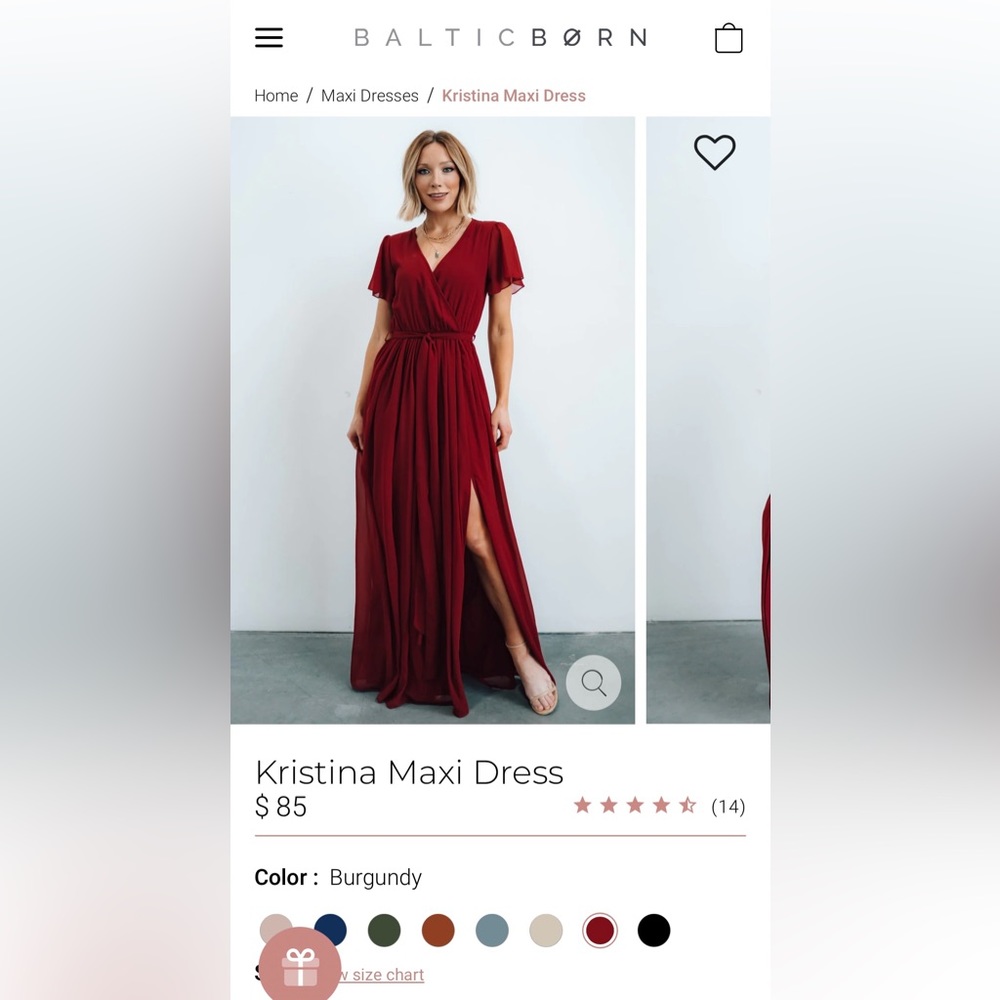 NWT Baltic Born Kristina Maxi Dress
